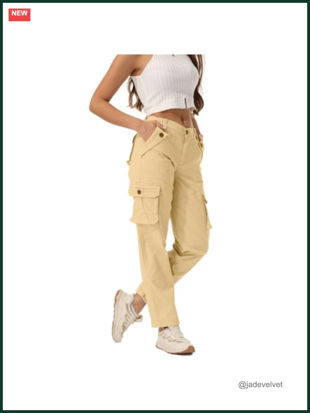 Women's Cotton Casual Military Cargo Combat Work Pants with 8 Pockets